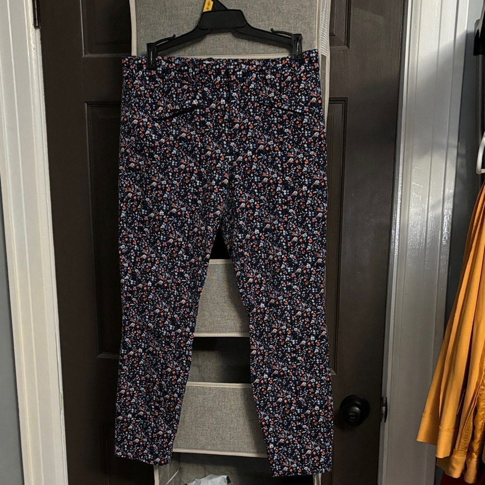 GAP Blue Floral Skinny Pants